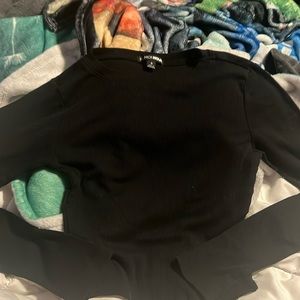 Black long sleeve crop top or under shirt